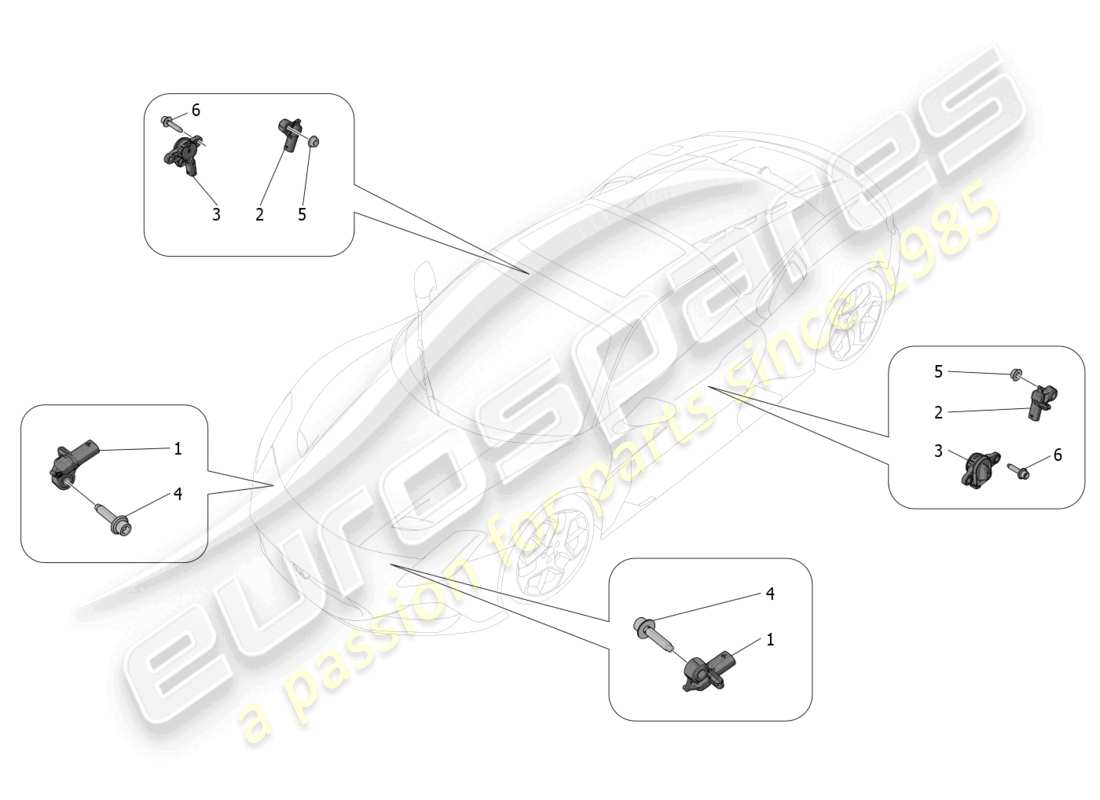 a part diagram from the maserati mc20 parts catalogue