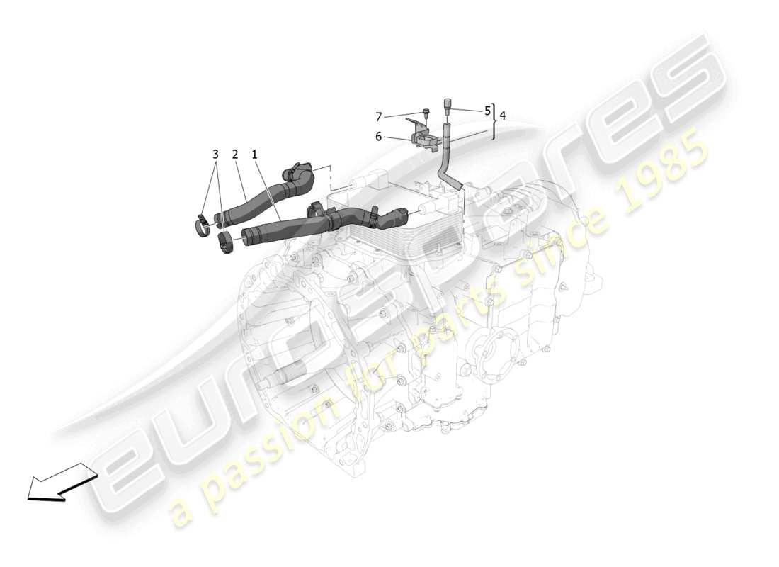 a part diagram from the maserati mc20 cielo (2023) parts catalogue