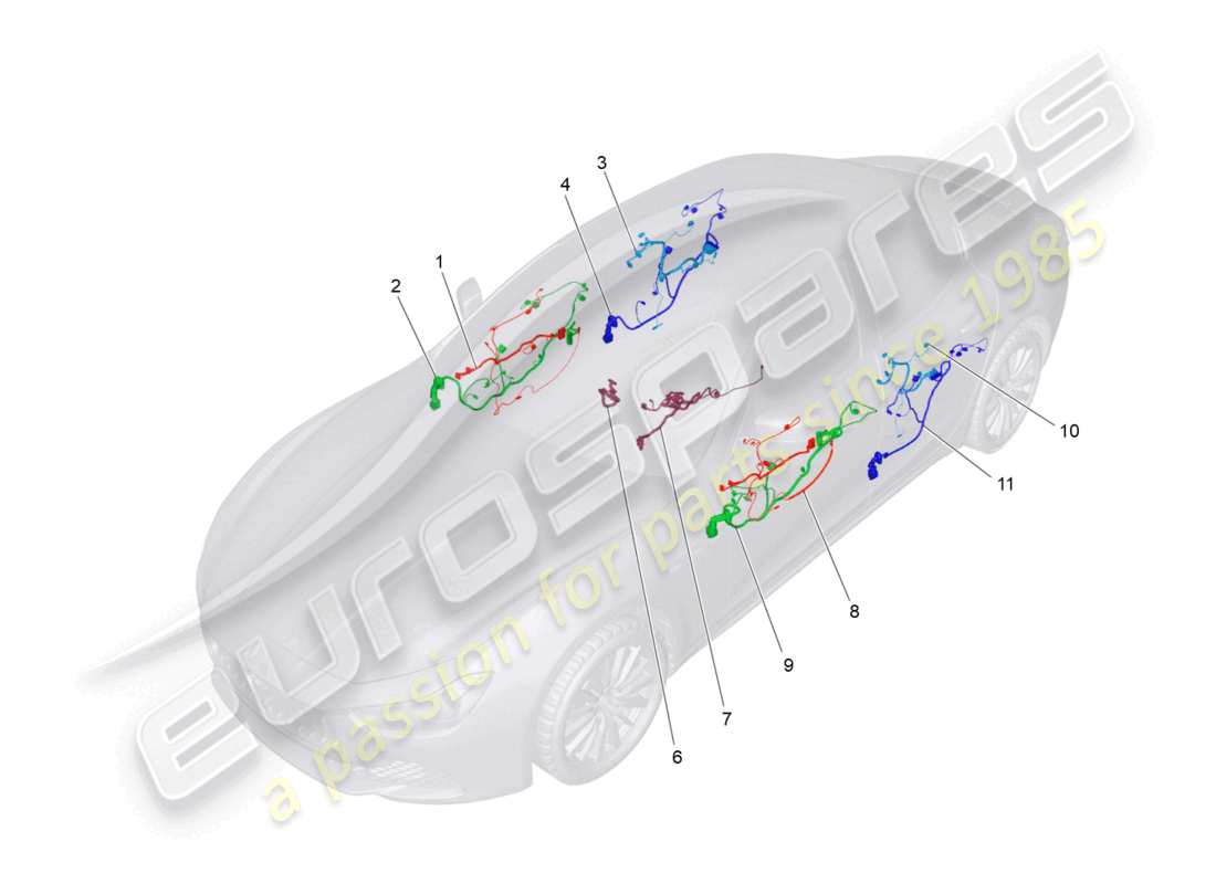 maserati ghibli (2015) main wiring parts diagram