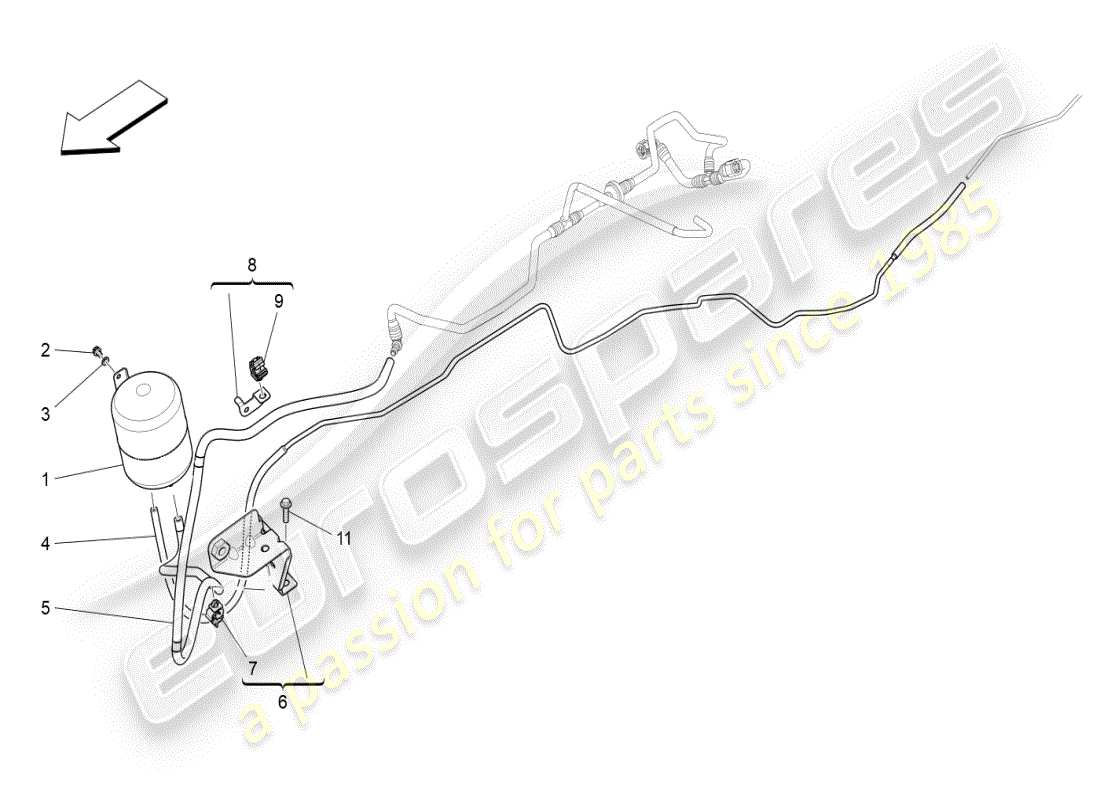 maserati ghibli (2021) additional air system part diagram