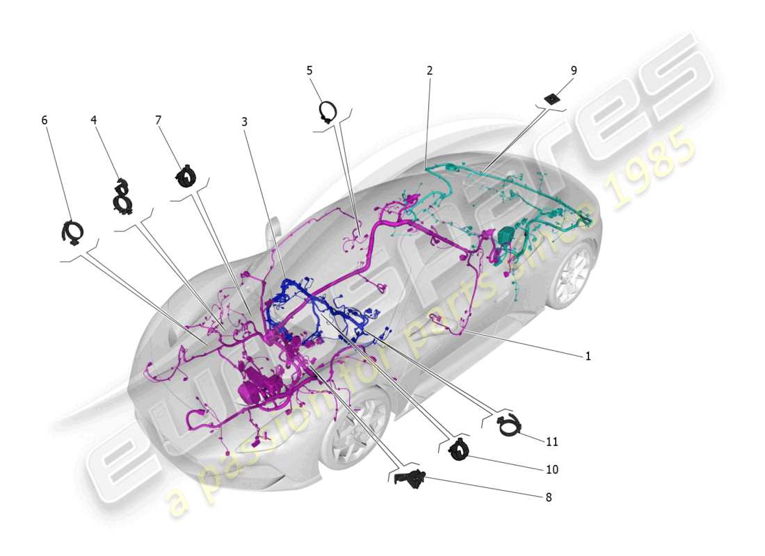 maserati mc20 (2022) main wiring part diagram