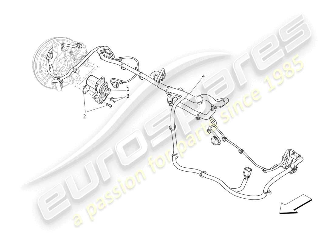 maserati levante modena (2022) parking brake part diagram