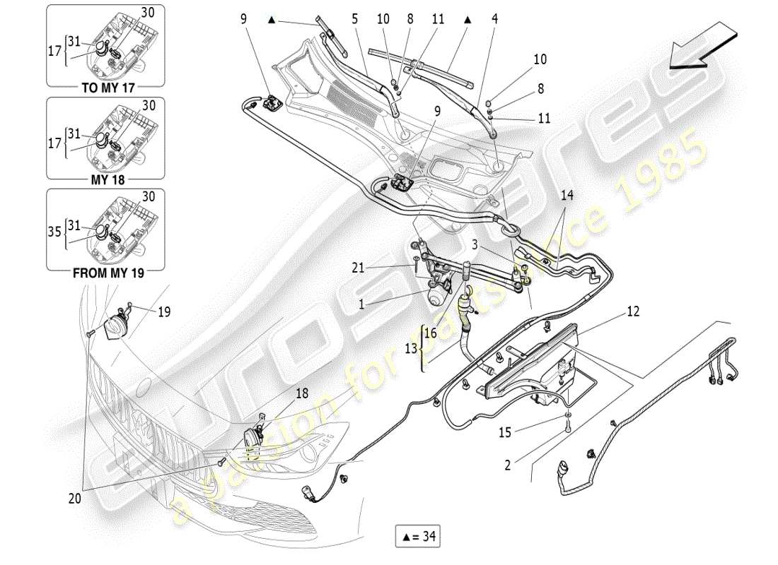 maserati ghibli (2019) external vehicle devices part diagram