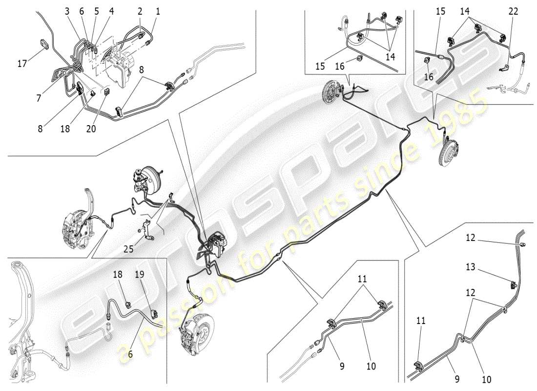 maserati ghibli (2019) lines part diagram