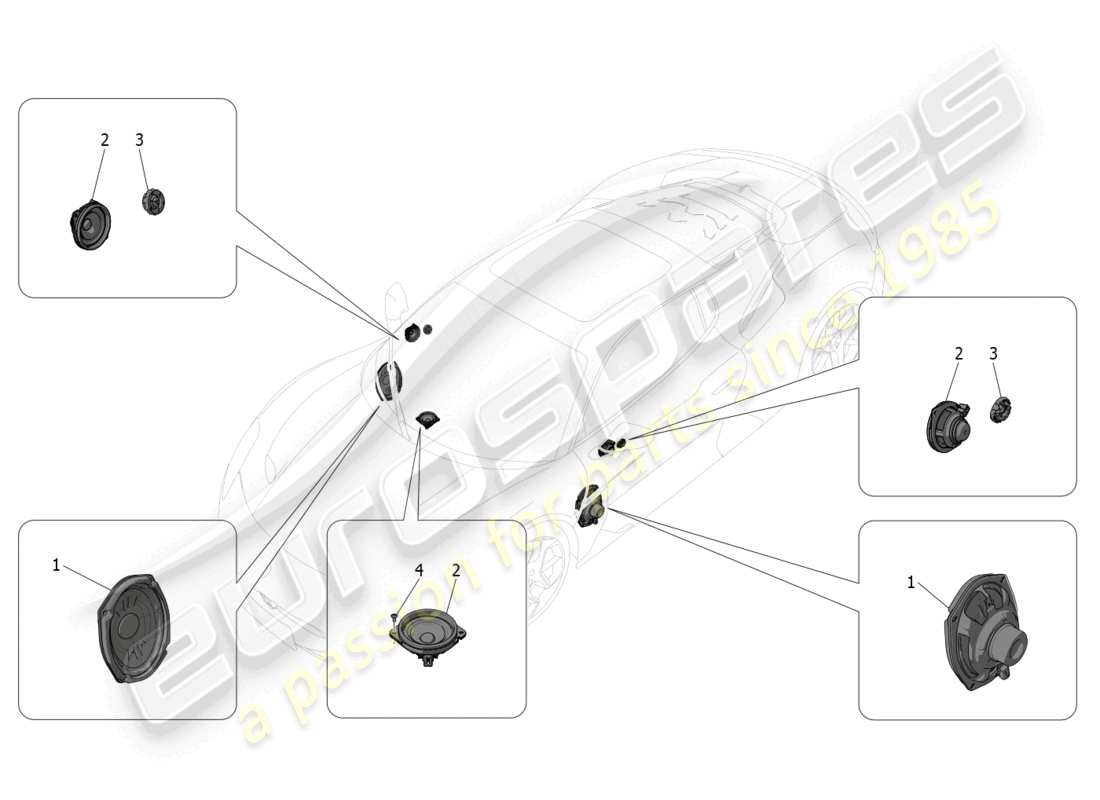 a part diagram from the maserati mc20 parts catalogue