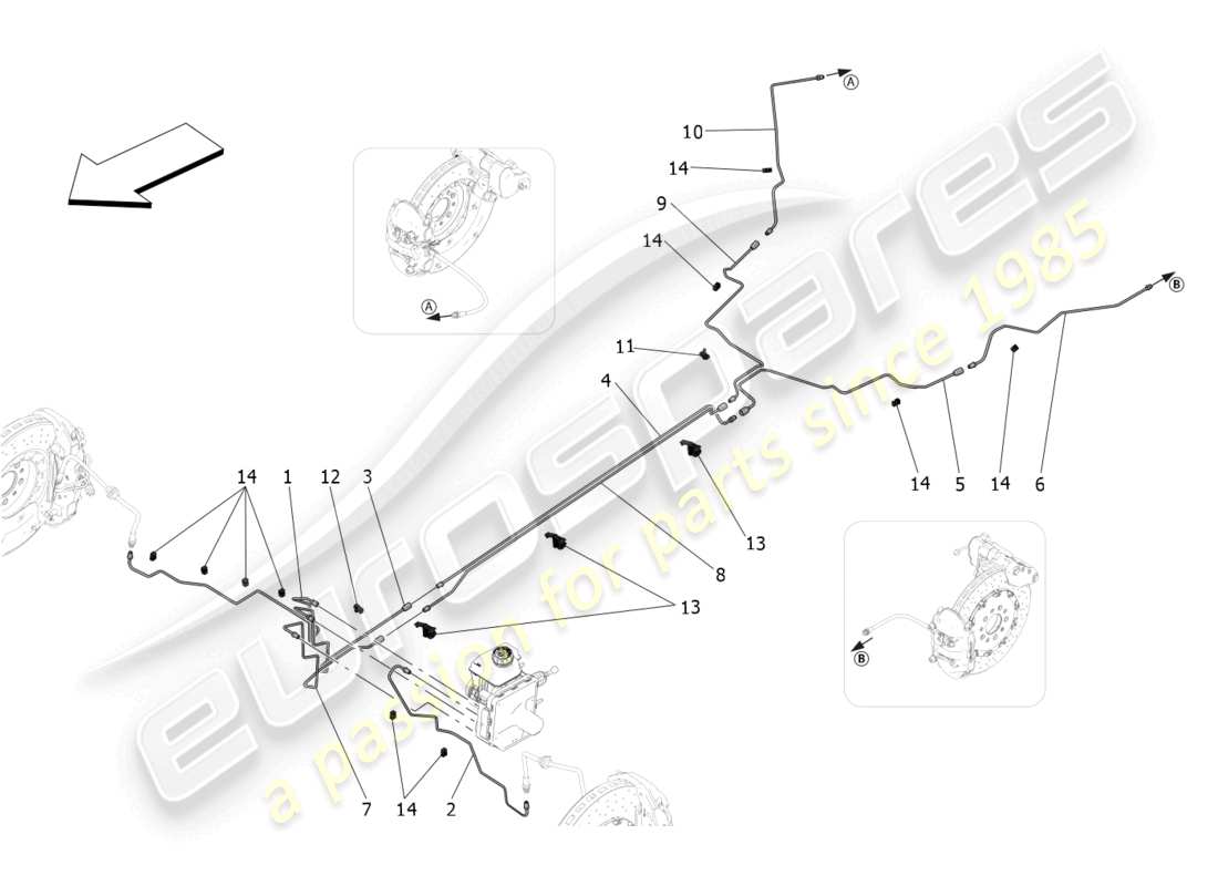 a part diagram from the maserati mc20 parts catalogue