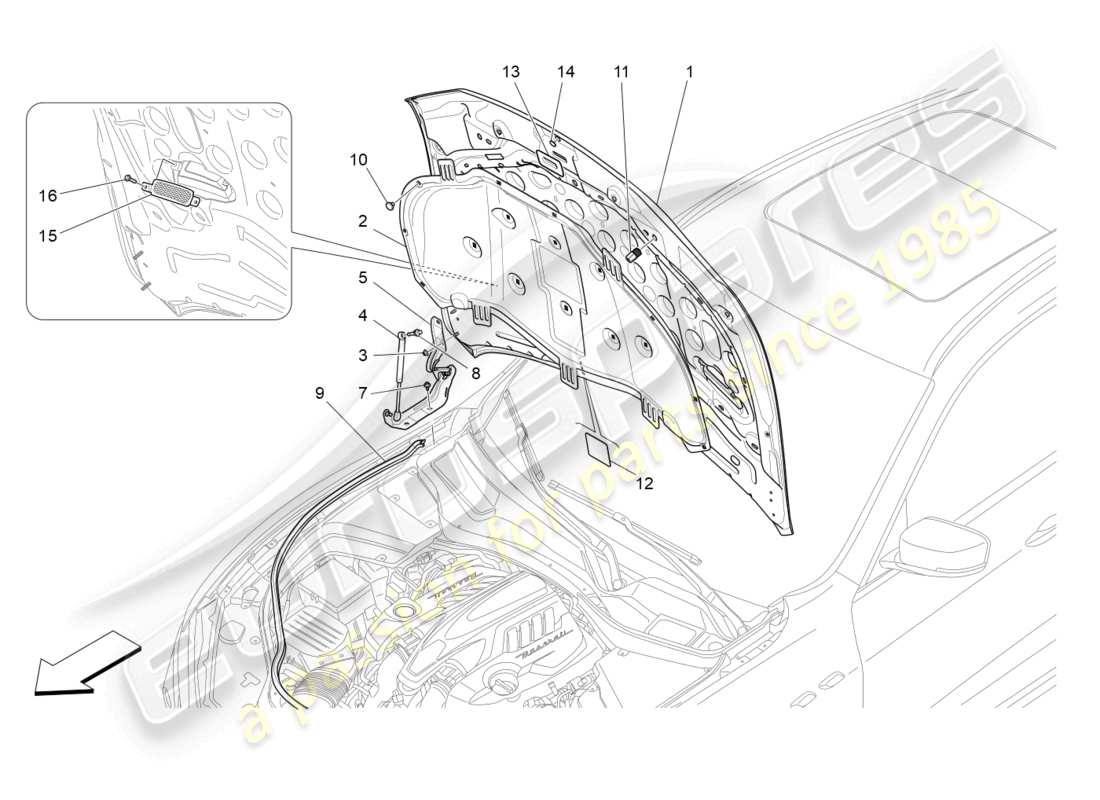 a part diagram from the maserati levante trofeo (2020) parts catalogue