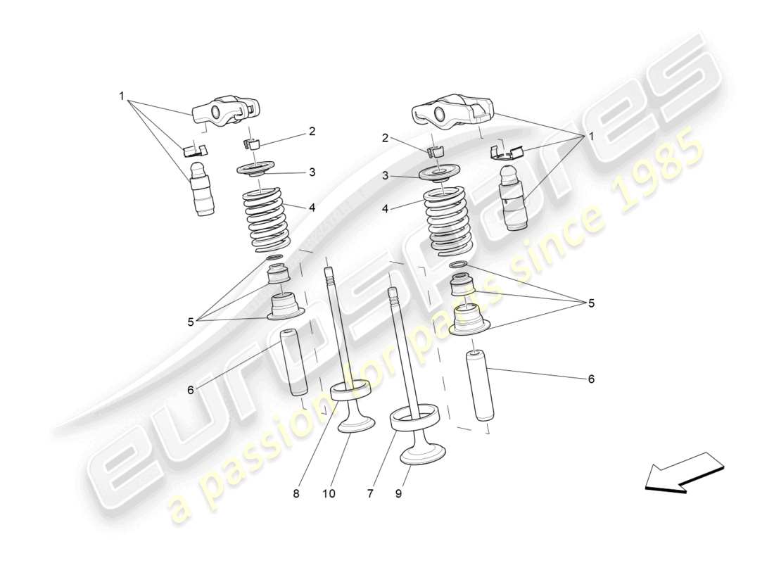 maserati ghibli (2015) valves part diagram