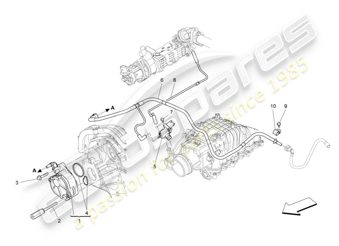 maserati levante (2017) additional air system parts diagram