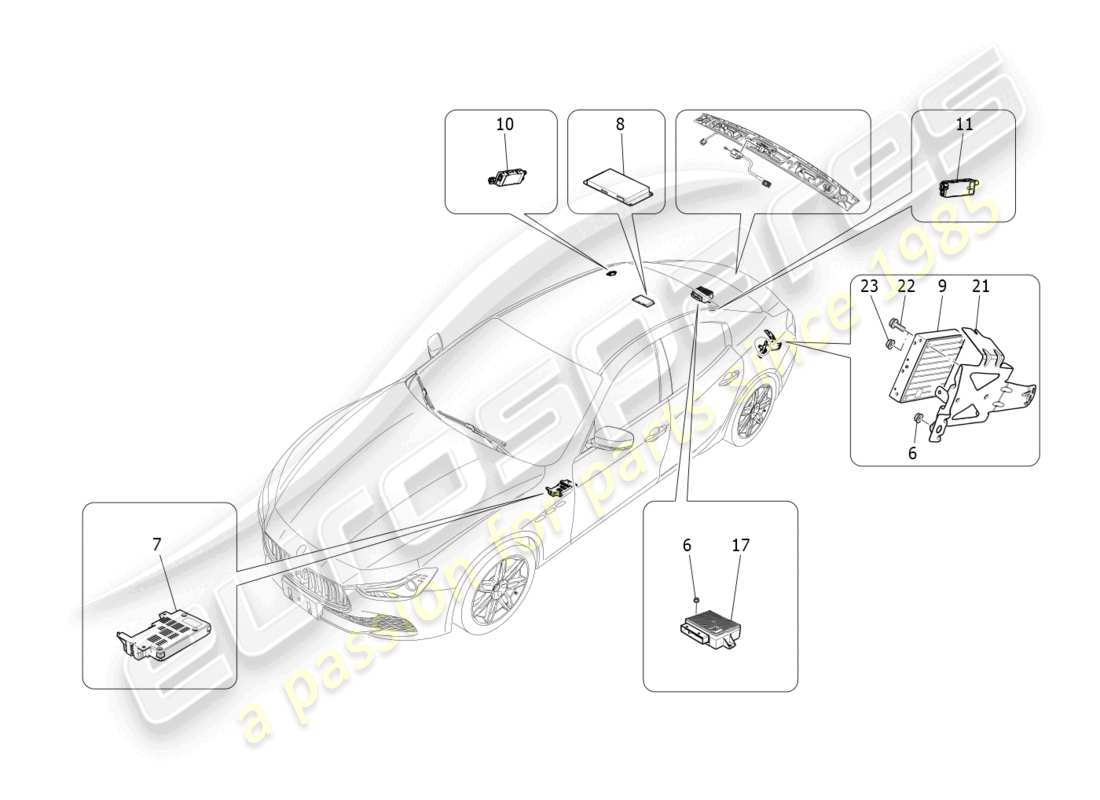 maserati ghibli (2015) it system parts diagram