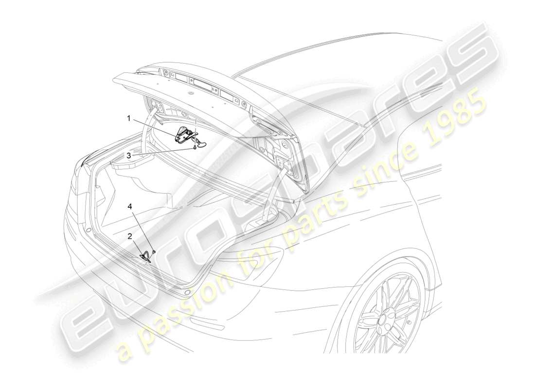 maserati ghibli (2015) rear lid opening control part diagram