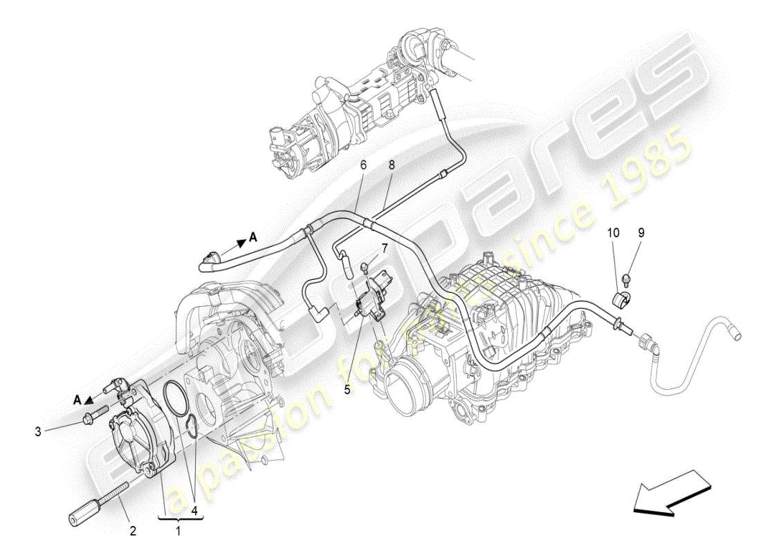 maserati ghibli (2021) additional air system part diagram