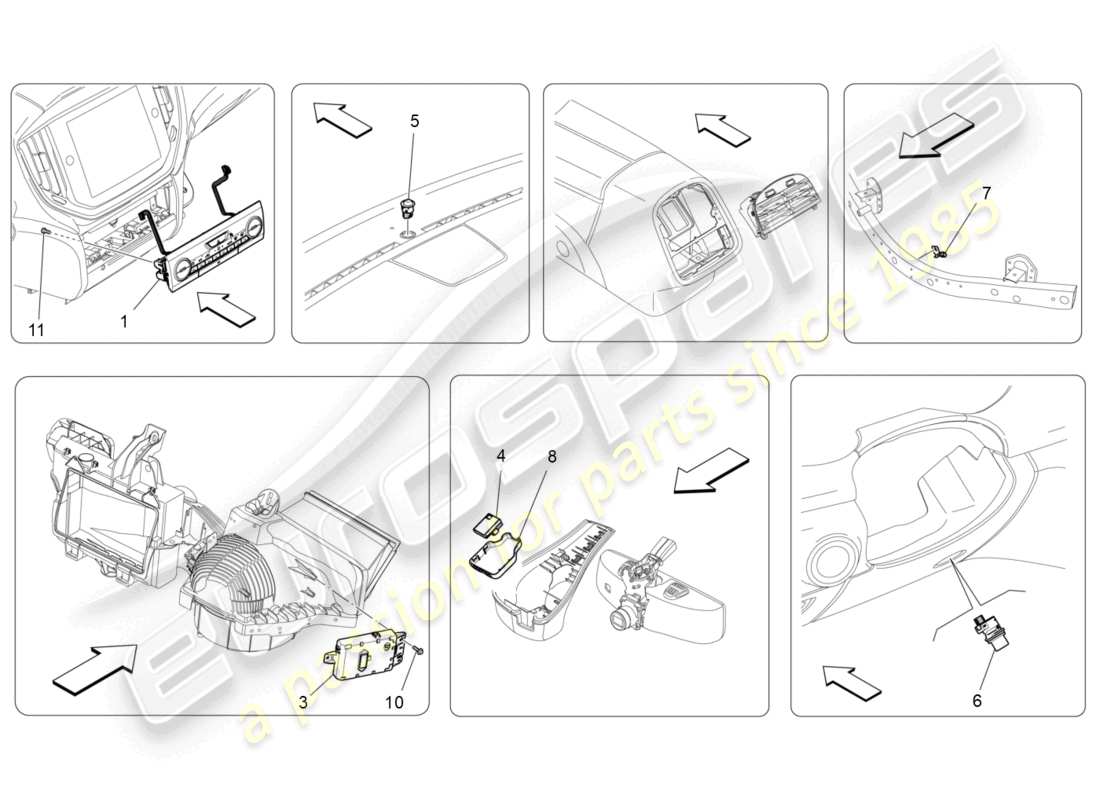 maserati ghibli (2015) a/c unit: electronic control part diagram