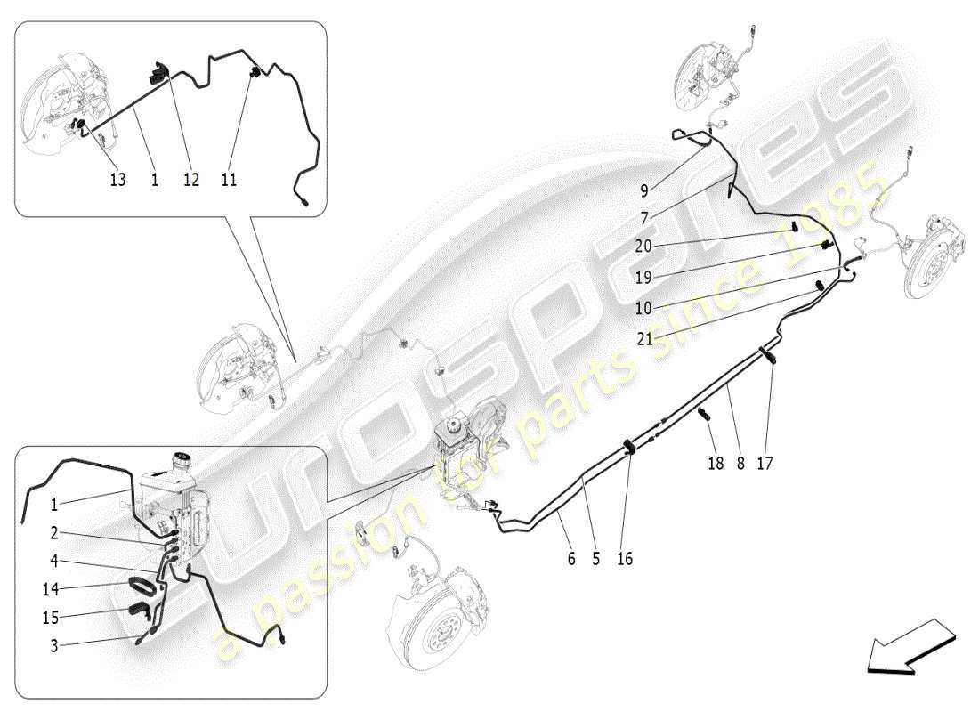 maserati grecale modena (2023) lines part diagram