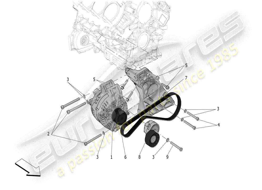 maserati mc20 (2024) energy generation and accumulation parts diagram
