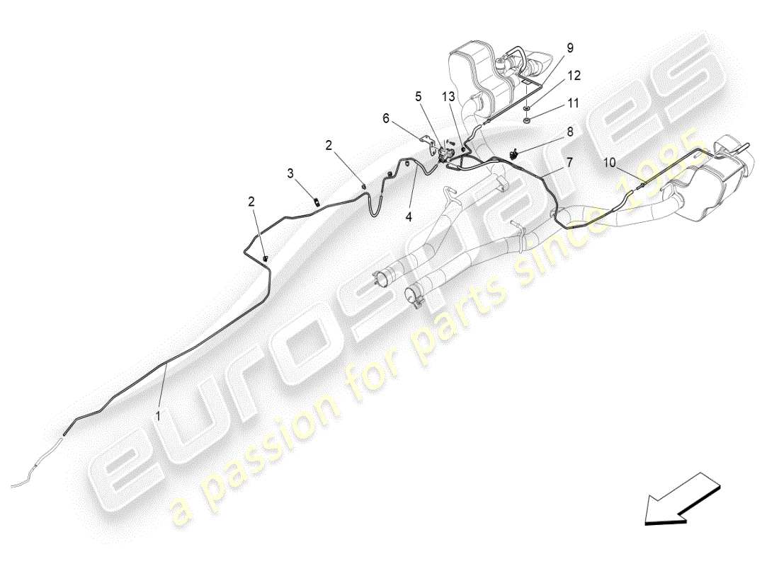 maserati ghibli (2021) additional air system part diagram