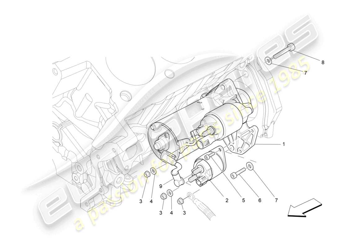 maserati ghibli (2018) electronic control: engine ignition part diagram