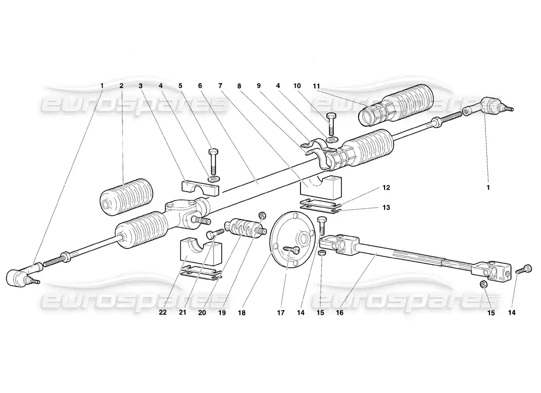 lamborghini diablo se30 (1995) steering parts diagram