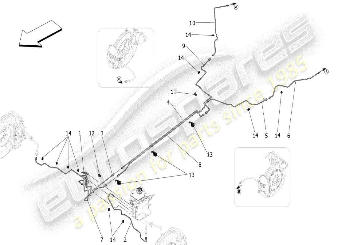 maserati mc20 (2024) lines parts diagram