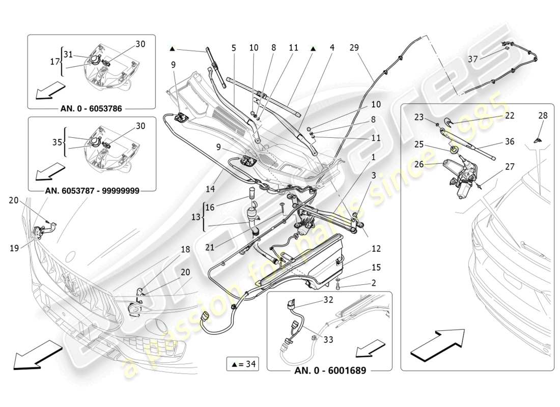 a part diagram from the maserati levante (2017) parts catalogue