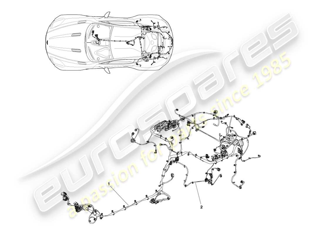 a part diagram from the aston martin one-77 (2011) parts catalogue