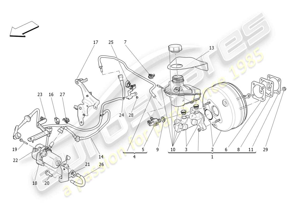 a part diagram from the maserati ghibli fragment (2022) parts catalogue