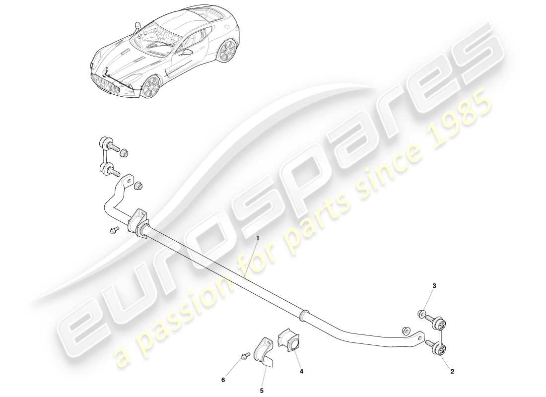a part diagram from the aston martin one-77 parts catalogue