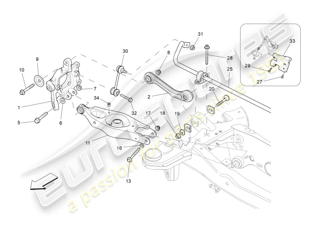 a part diagram from the maserati ghibli (2014) parts catalogue