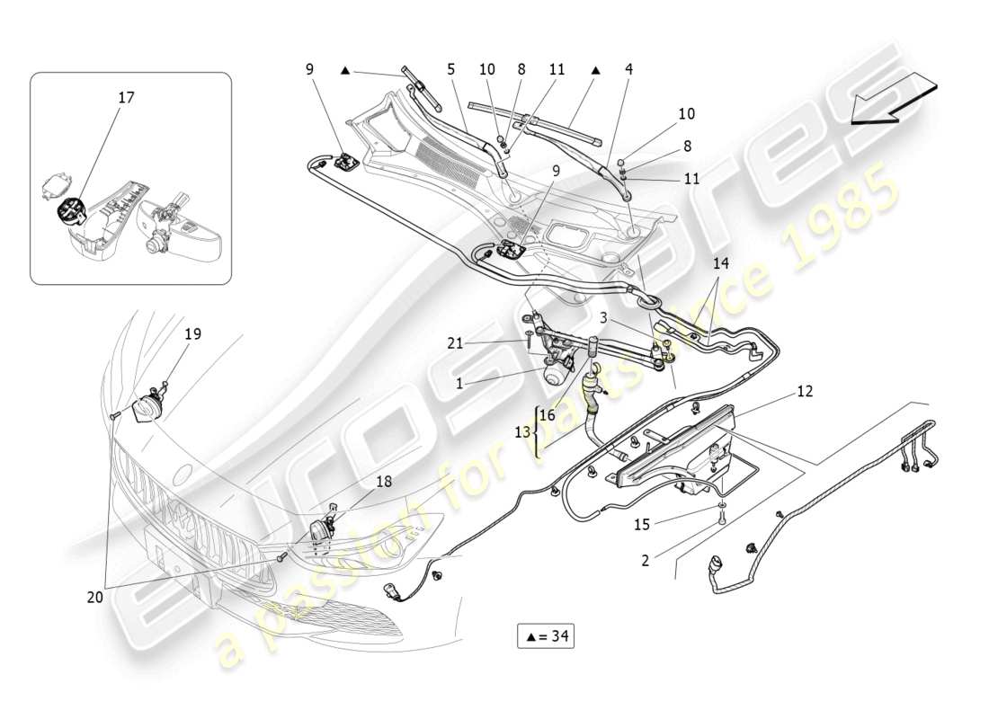 maserati ghibli (2015) external vehicle devices parts diagram