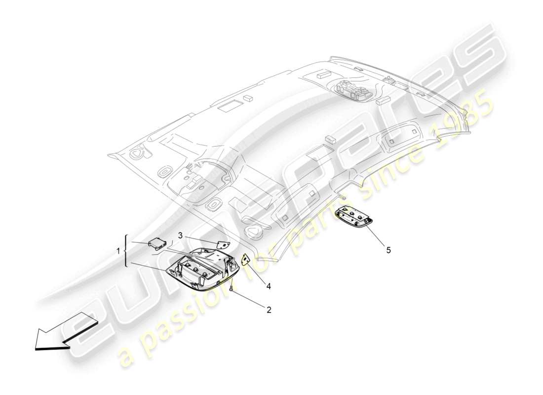 a part diagram from the maserati ghibli (2017) parts catalogue