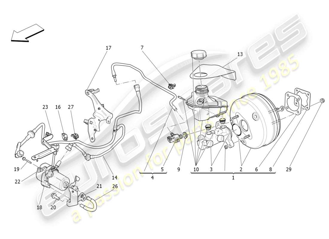 a part diagram from the maserati levante gt (2022) parts catalogue