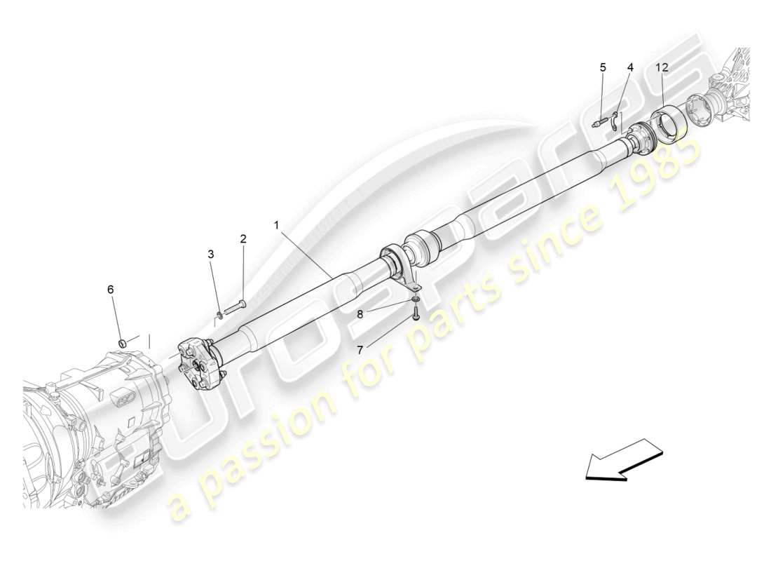 a part diagram from the maserati ghibli (2015) parts catalogue