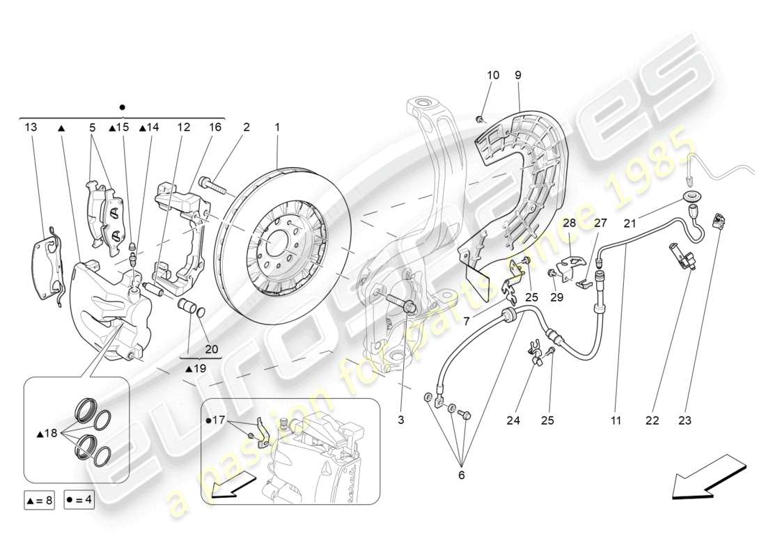 a part diagram from the maserati levante gt (2022) parts catalogue