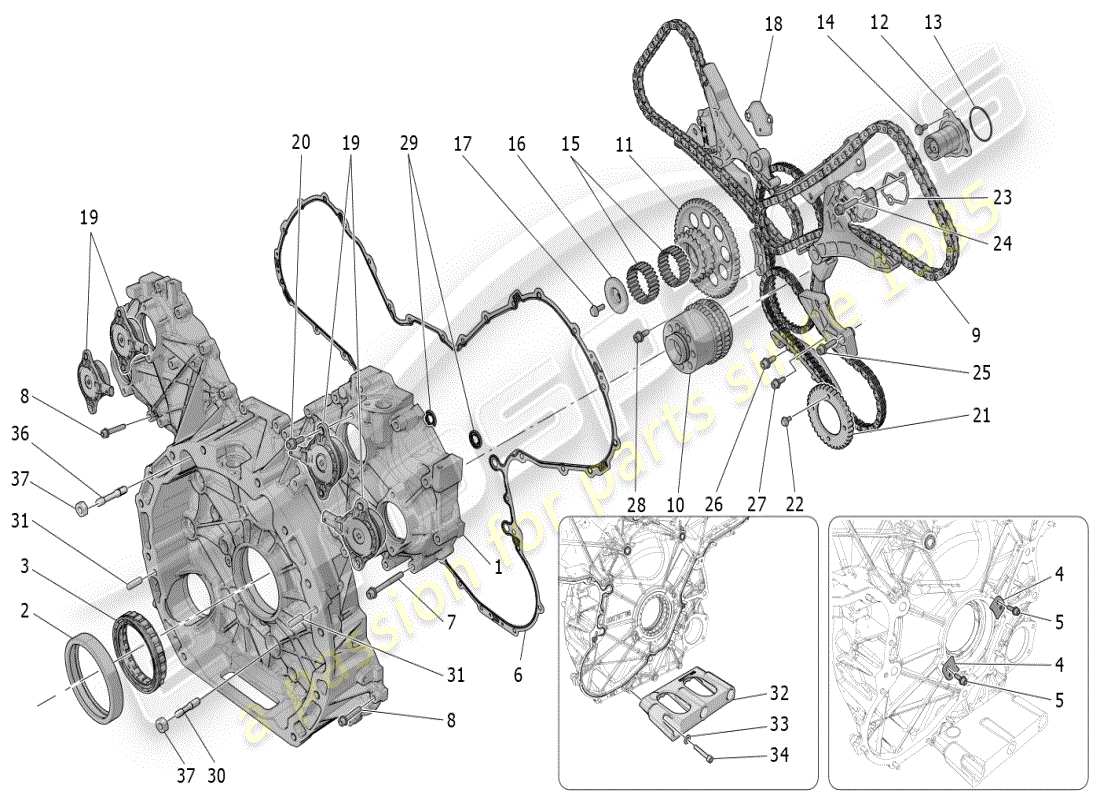 maserati mc20 (2024) timing parts diagram
