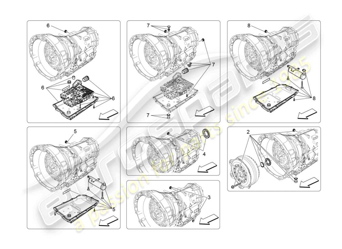 maserati levante (2018) gearbox housings part diagram