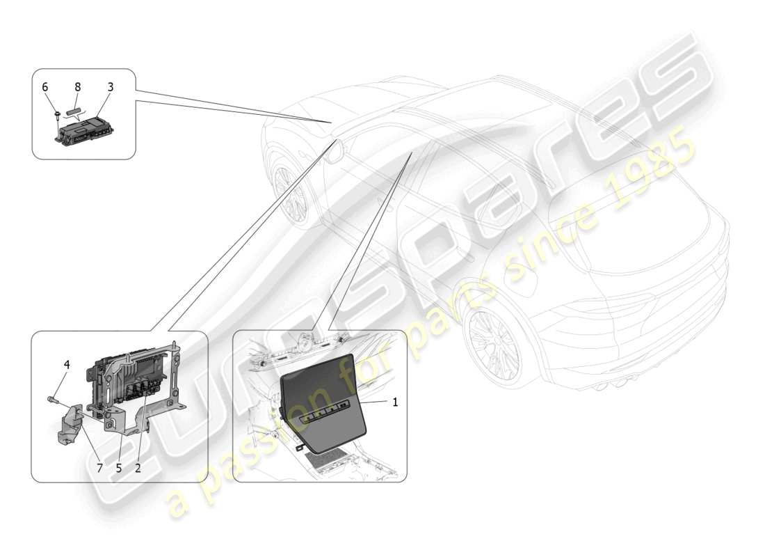 a part diagram from the maserati grecale parts catalogue