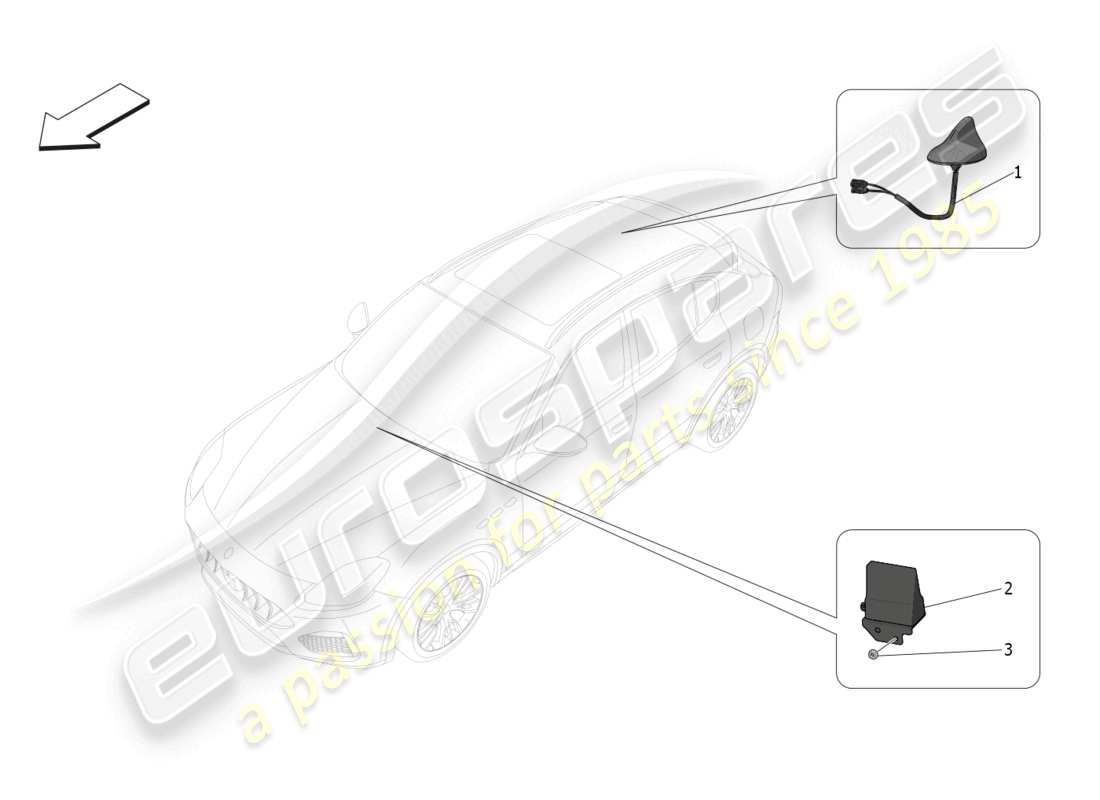 a part diagram from the maserati grecale parts catalogue