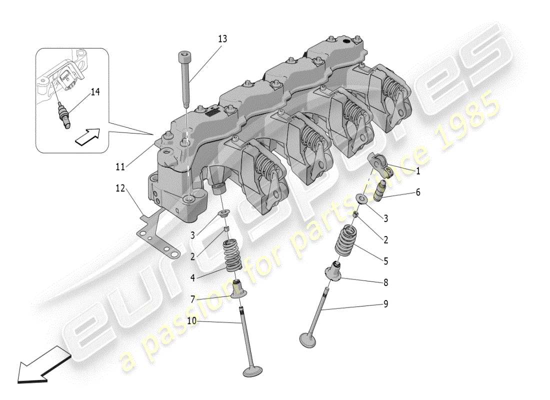 a part diagram from the maserati grecale parts catalogue