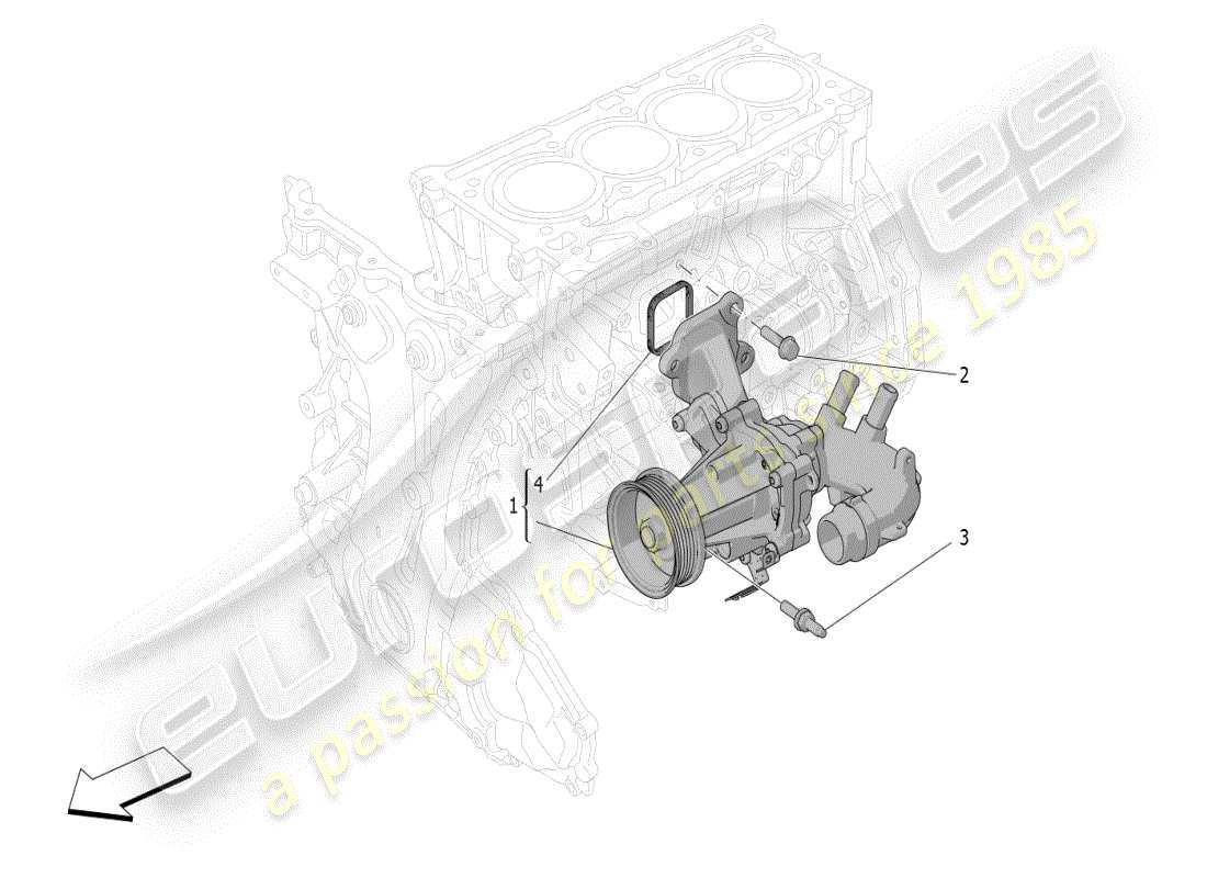 a part diagram from the maserati grecale modena (2023) parts catalogue