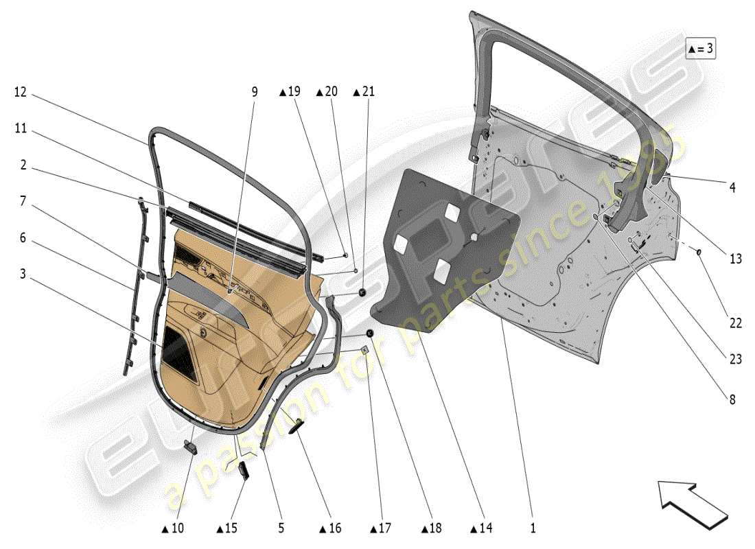 a part diagram from the maserati grecale parts catalogue