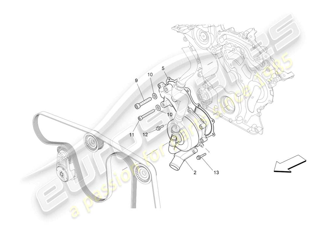 a part diagram from the maserati levante (2018) parts catalogue
