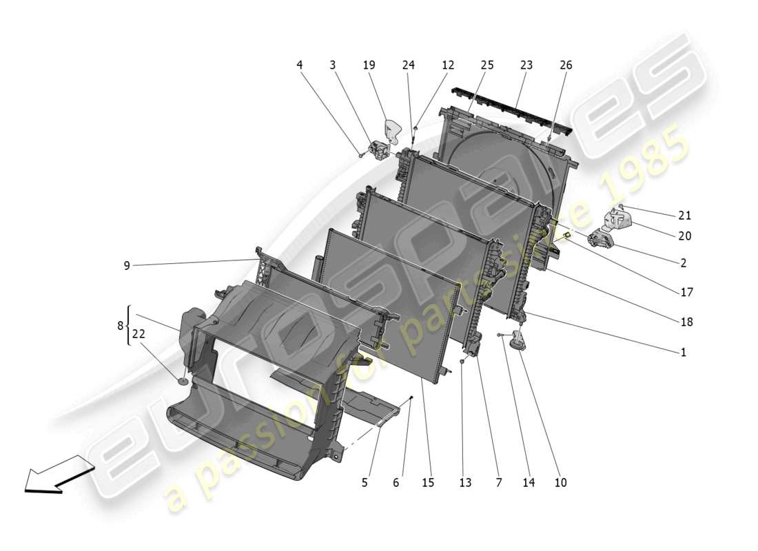 a part diagram from the maserati grecale gt (2023) parts catalogue