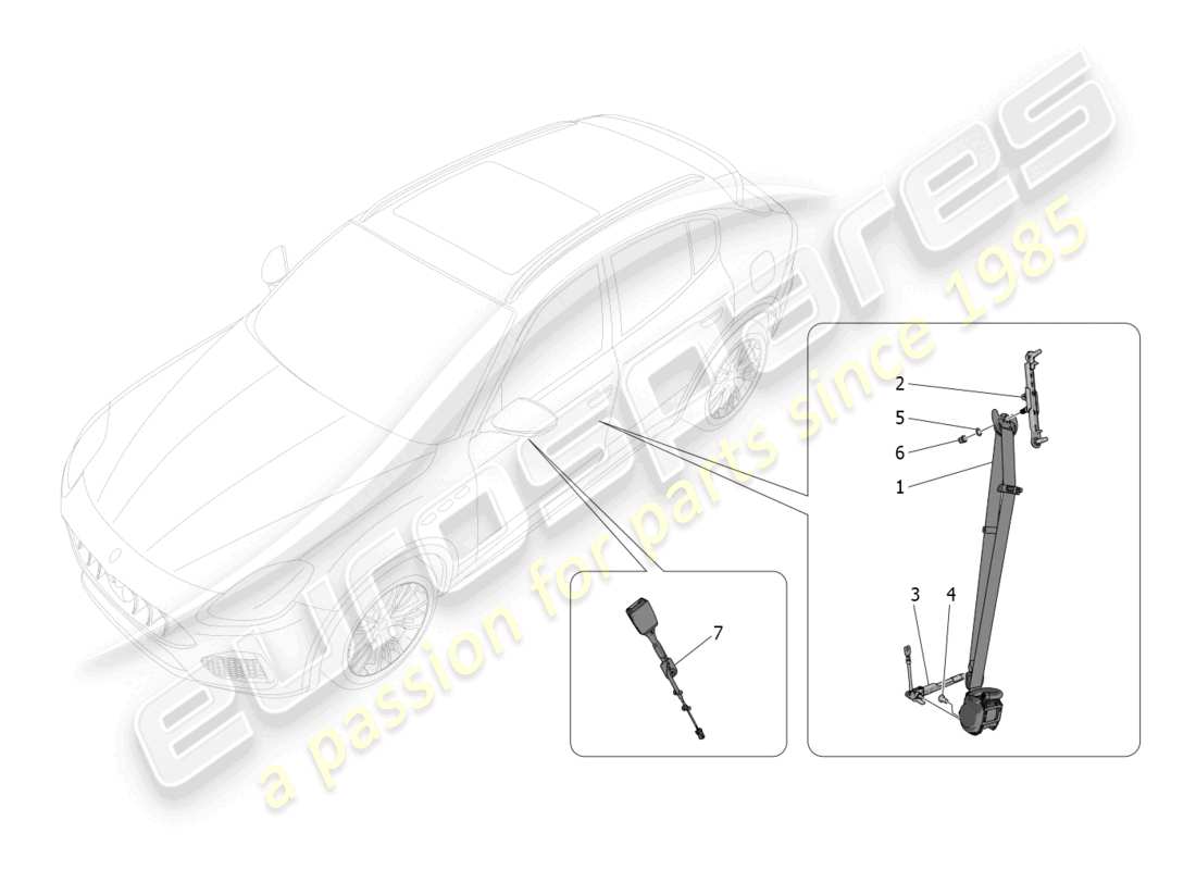 a part diagram from the maserati grecale parts catalogue