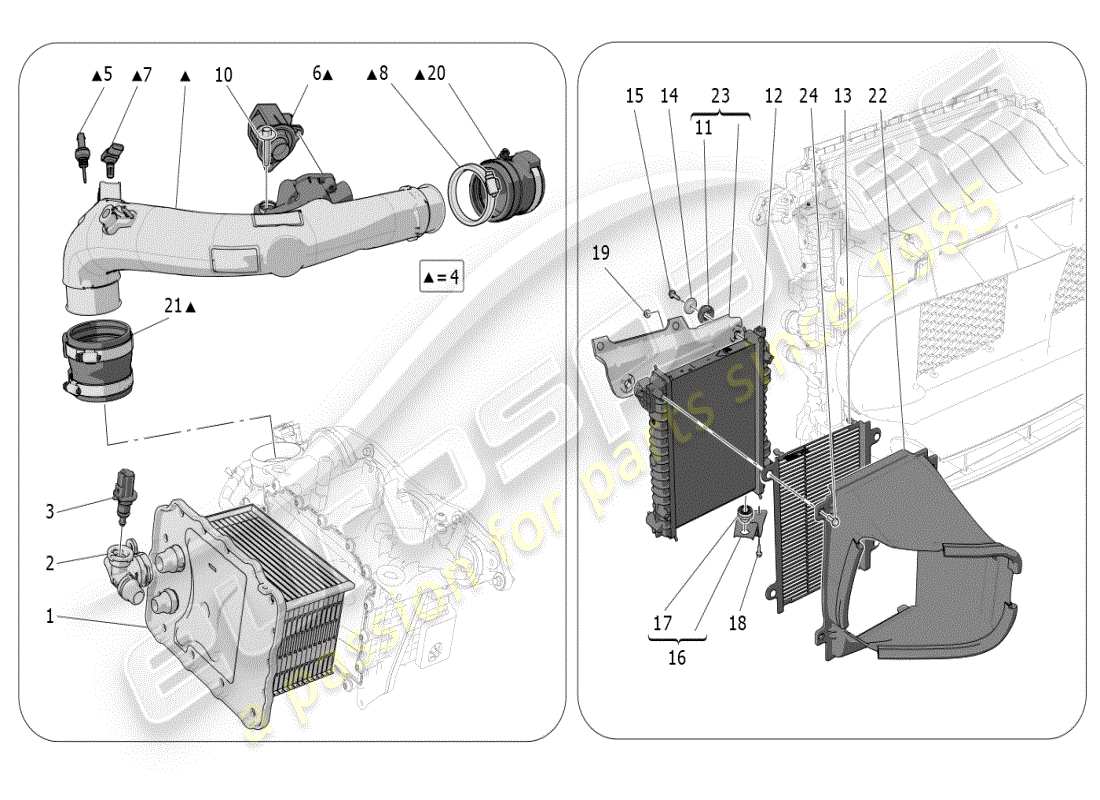 a part diagram from the maserati grecale modena (2023) parts catalogue