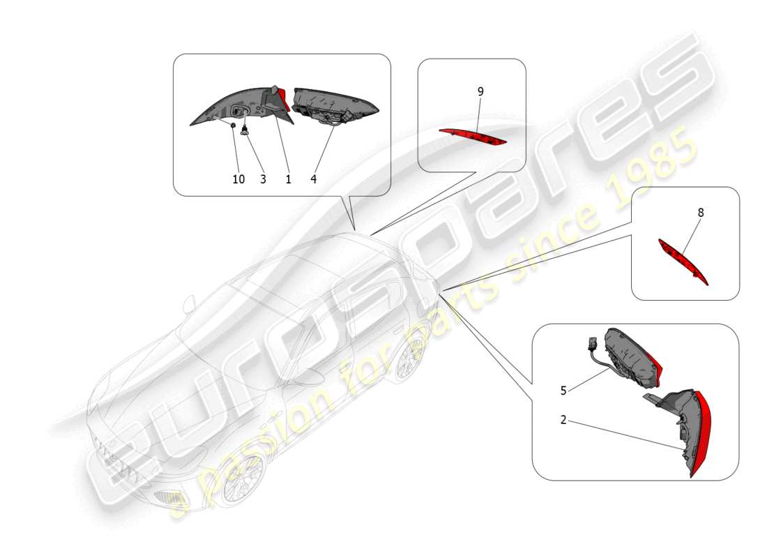 a part diagram from the maserati grecale parts catalogue