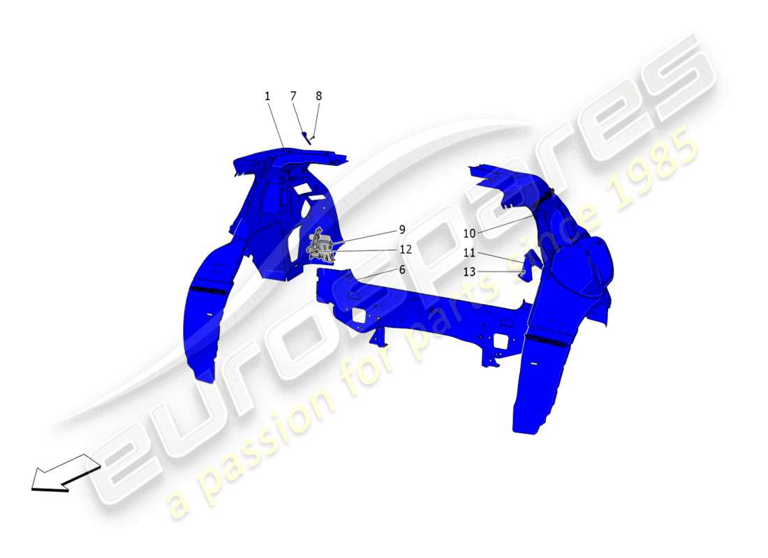 a part diagram from the maserati grecale parts catalogue