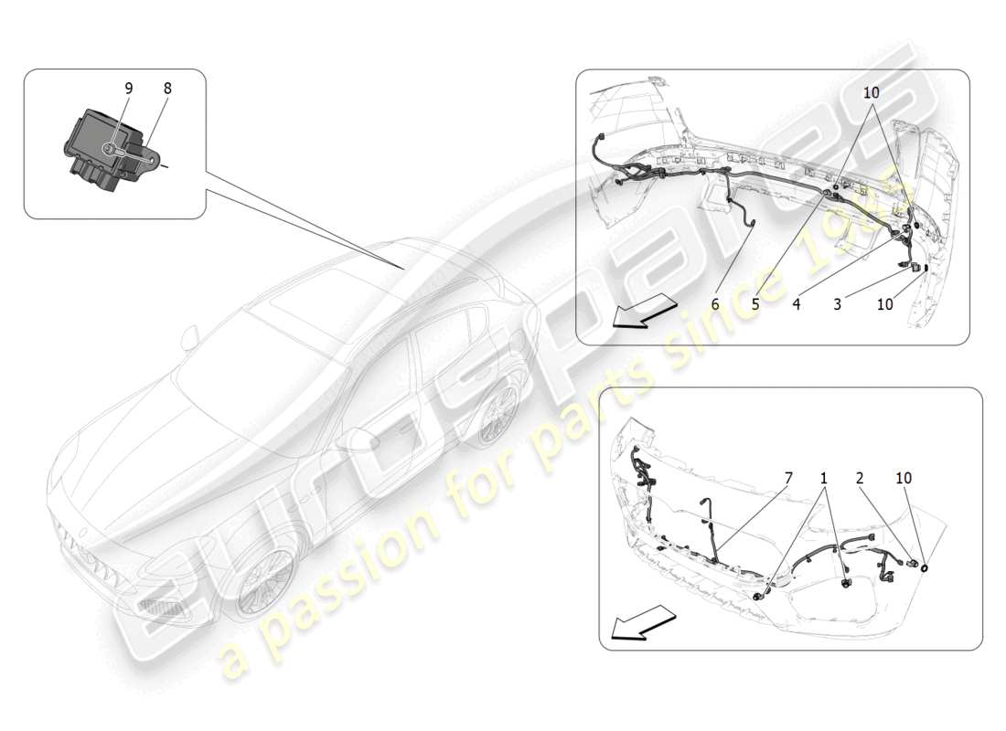 a part diagram from the maserati grecale gt (2023) parts catalogue