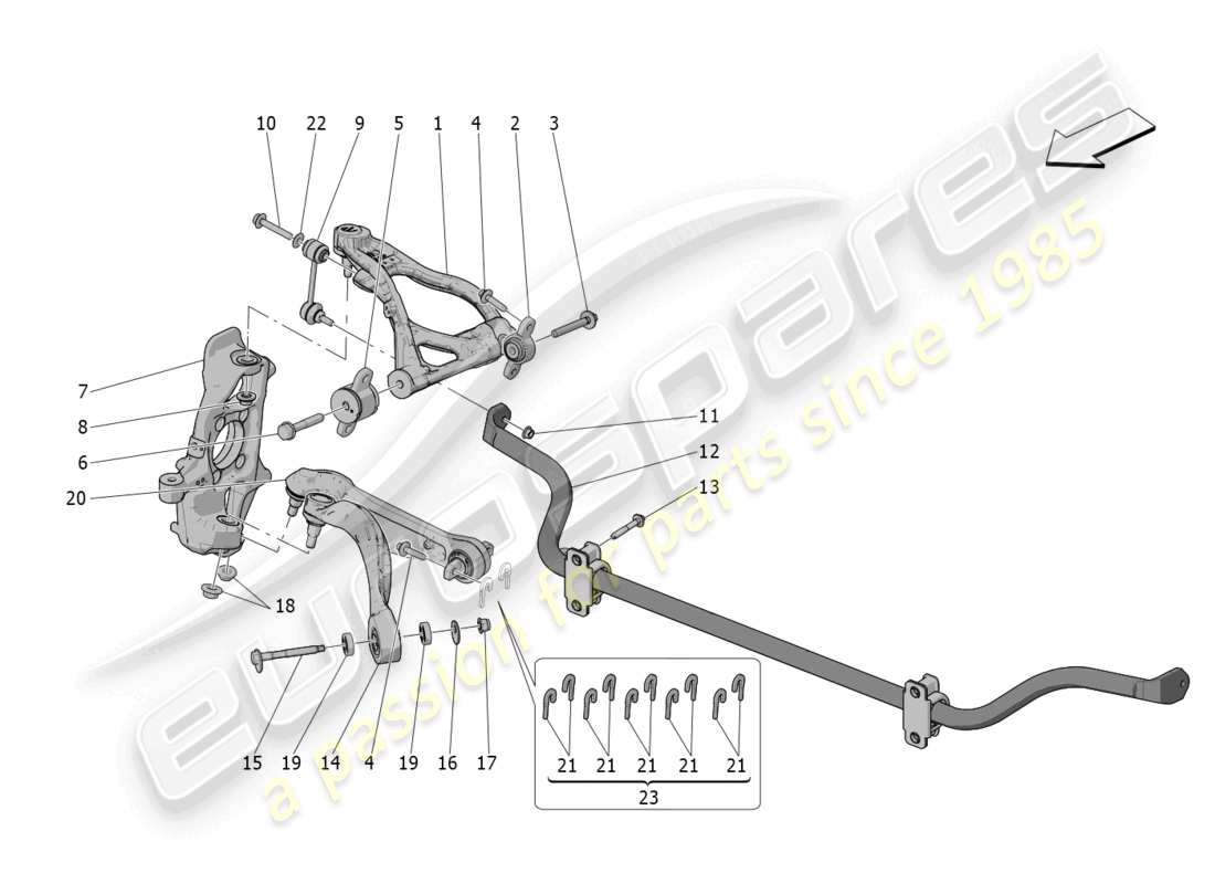 a part diagram from the maserati mc20 parts catalogue