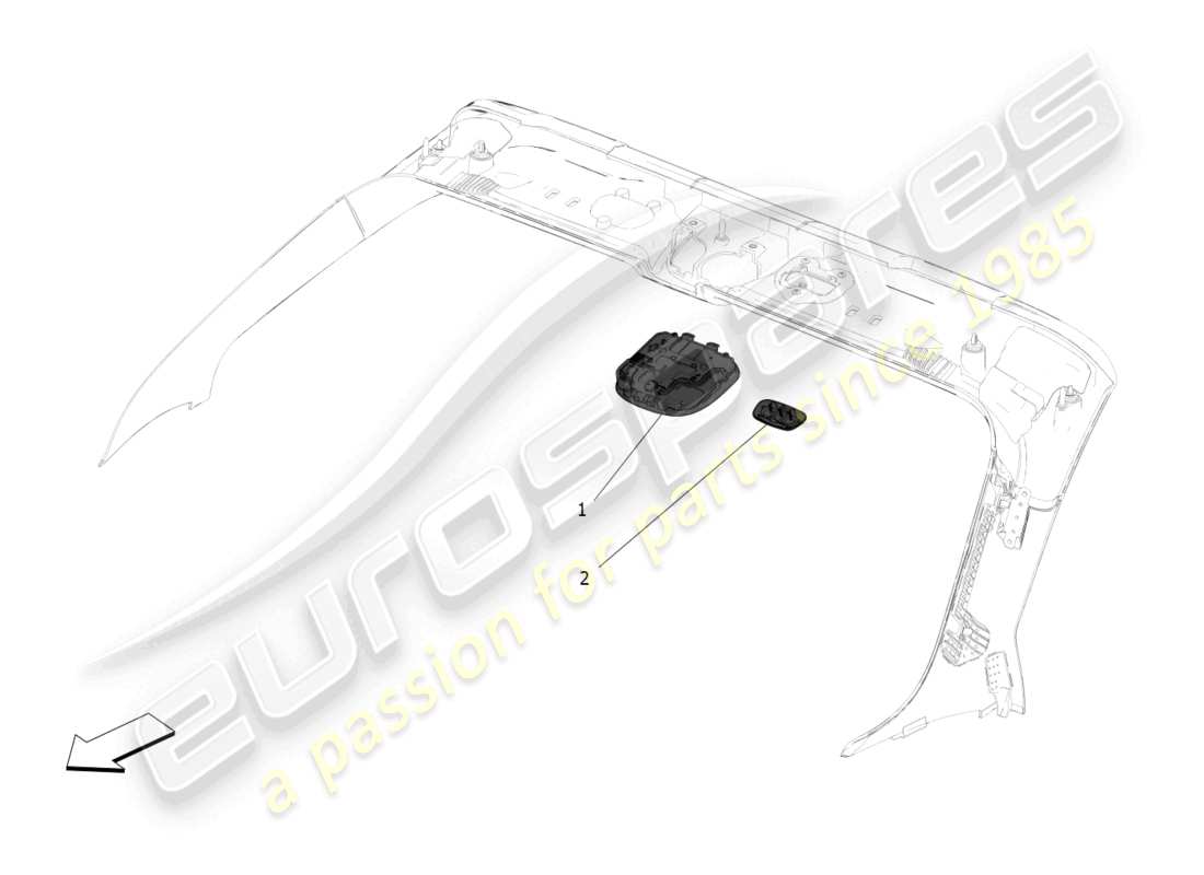a part diagram from the maserati mc20 parts catalogue