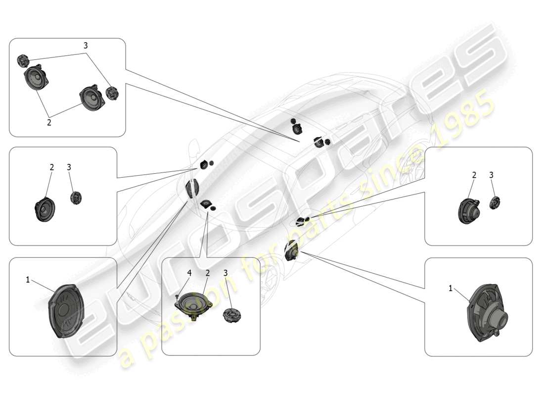a part diagram from the maserati mc20 cielo (2023) parts catalogue